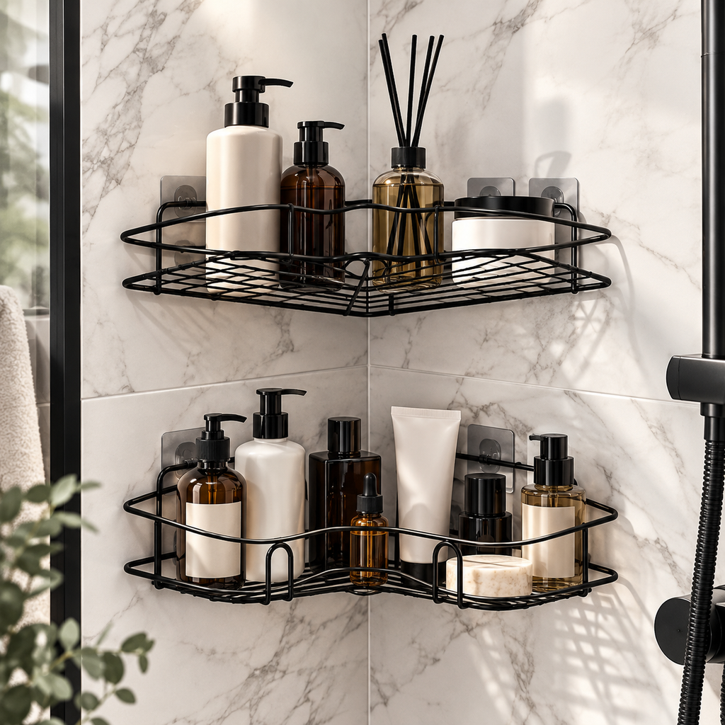 NOVA RACKS Premium Corner Shower Shelf